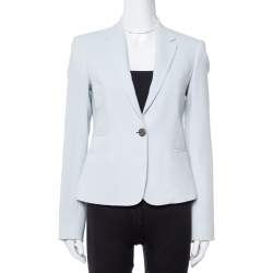 Joseph Powder Blue Stretch Crepe Jazz Blazer M
