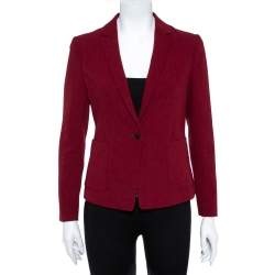 Joseph Burgundy Crepe Jasper Jacket M