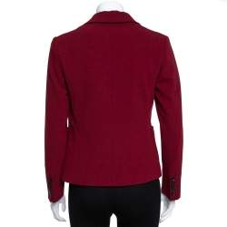 Joseph Burgundy Crepe Jasper Jacket M