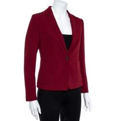 Joseph Burgundy Crepe Jasper Jacket M