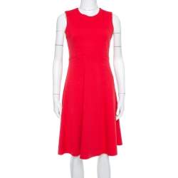 Joseph Red Knit Paneled Sleeveless Milano Dora Dress M