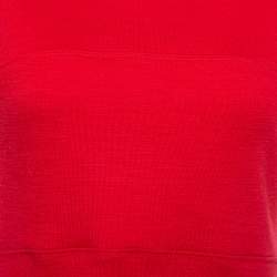 Joseph Red Knit Paneled Sleeveless Milano Dora Dress M