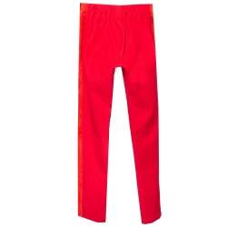 Joseph Red Lambskin & Cotton Stretch Leggings S