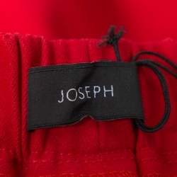 Joseph Red Lambskin & Cotton Stretch Leggings S