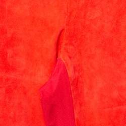 Joseph Red Lambskin & Cotton Stretch Leggings S
