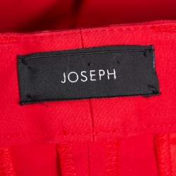Joseph Red Cotton Slim Fit Cropped Trousers S