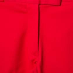 Joseph Red Cotton Slim Fit Cropped Trousers S