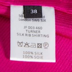 Joseph Purple Silk Long Sleeve Maxi Shirt Dress M