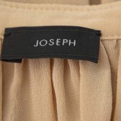 Joseph Beige Silk Oriental Neckline Everett Top M