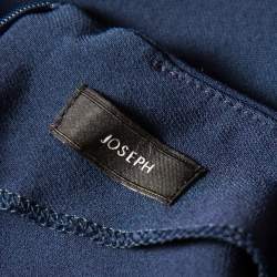 مملوكة مسبقًا فستان جوزيف صامي بلا أكمام كريب فلويد أزرق كحلي مقاس كبير (لارج)