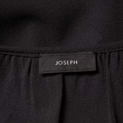 Joseph  Charcoal Grey Crepe Tie Detail Carlotta Blouse L