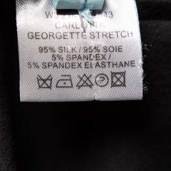 Joseph  Charcoal Grey Crepe Tie Detail Carlotta Blouse L