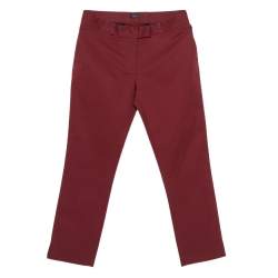 Joseph Burgundy Cotton Chino Pants S