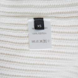 Pre Owned Joseph White Cable Knit Cotton Racer Back Detail Tank Top XS