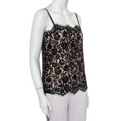 Joseph Black Lace Laure Camisole Top M