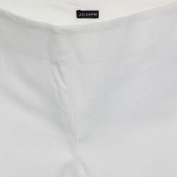 Joseph White Stretch Cotton High Waist Capri Pants S