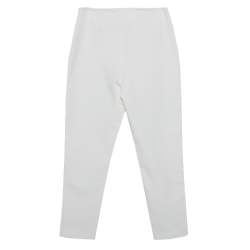 Joseph White Stretch Cotton High Waist Capri Pants S