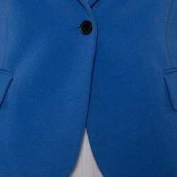 Joseph Blue Crepe Button Front Jazz Blazer S