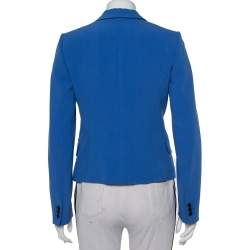 Joseph Blue Crepe Button Front Jazz Blazer S