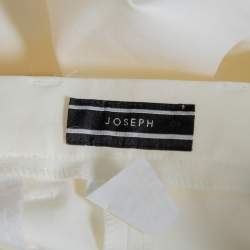 Joseph Cream Stretch Cotton Straight Leg Pants XS