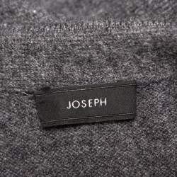Joseph Dark Grey Cashmere Open Front Long Cardigan M