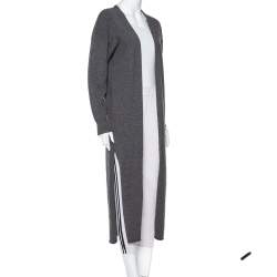 Joseph Dark Grey Cashmere Open Front Long Cardigan M