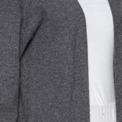 Joseph Dark Grey Cashmere Open Front Long Cardigan M