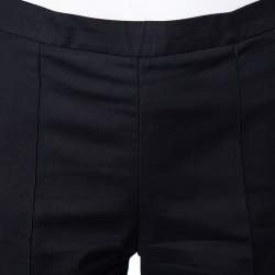 Pre Owned Joseph Black Cotton Paneled Tapered Leg Pants M