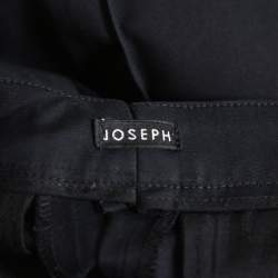 Pre Owned Joseph Black Cotton Paneled Tapered Leg Pants M
