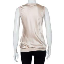 Joseph Beige Wool & Satin Tank Top S