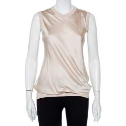 Joseph Beige Wool & Satin Tank Top S