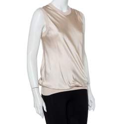 Joseph Beige Wool & Satin Tank Top S