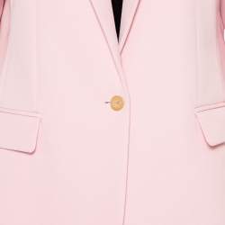 Joseph Pink Wool Button Front Hampstead Blazer L