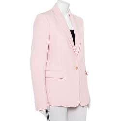 Joseph Pink Wool Button Front Hampstead Blazer L