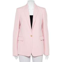 Joseph Pink Wool Button Front Hampstead Blazer L