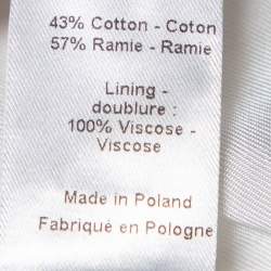 Joseph White Cotton & Ramie Double Breasted Yvette Blazer L