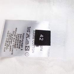 Joseph White Cotton & Ramie Double Breasted Yvette Blazer L
