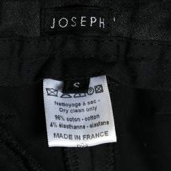 Pre Owned Joseph Vintage Black Cotton Flared Leg Pants S