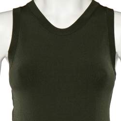 Pre Owned Joseph Military Green Knit Tank Top M