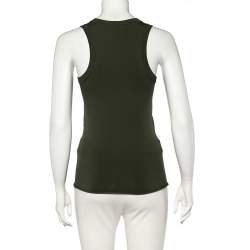 Pre Owned Joseph Military Green Knit Tank Top M