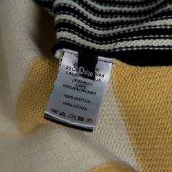 Joseph Multicolored Patchwork Knit Long Cape One Size 