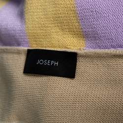 Joseph Multicolored Patchwork Knit Long Cape One Size 