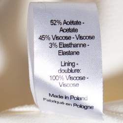 Pre Owned Joseph White Crepe Heavy Silk Drew Faux Wrapped Short Skirt M