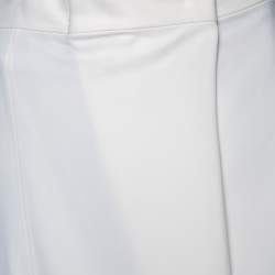 Pre Owned Joseph White Crepe Heavy Silk Drew Faux Wrapped Short Skirt M