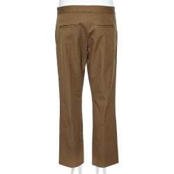 Pre Owned Joseph Brown Stretch Gabardine Finley Straight Fit Trousers M