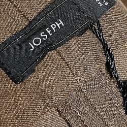 Pre Owned Joseph Brown Stretch Gabardine Finley Straight Fit Trousers M