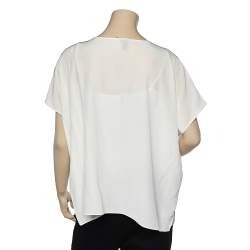Joseph White Silk Oversized Top M