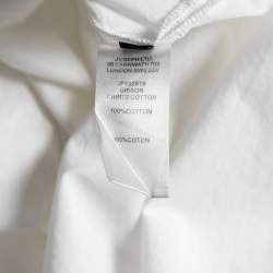 Pre Owned Joseph White Cotton Gibson Chintz Button Front Shirt S