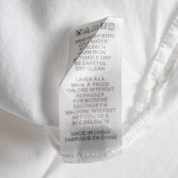 Pre Owned Joseph White Cotton Gibson Chintz Button Front Shirt S