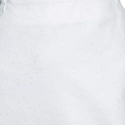 Pre Owned Joseph White Glittered Cotton Knee Length Skirt M